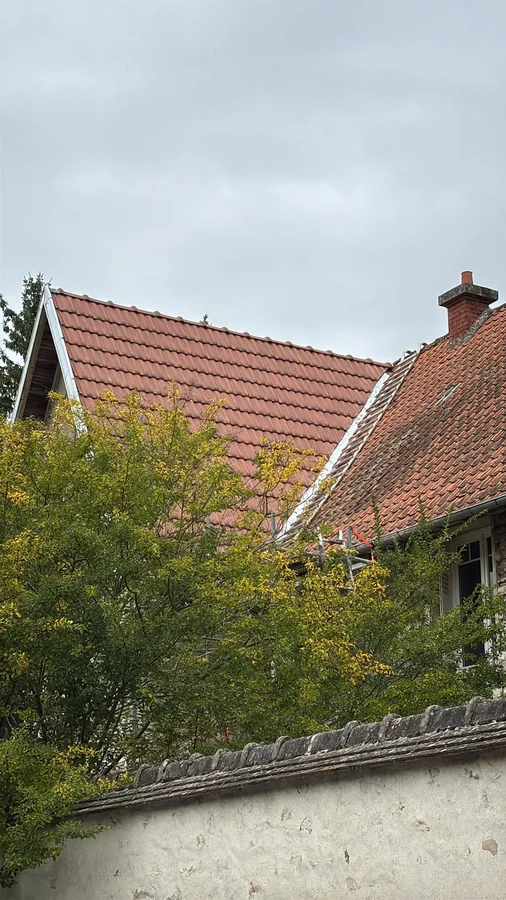 Toiture — Toiture neuve aperçue depuis le jardin